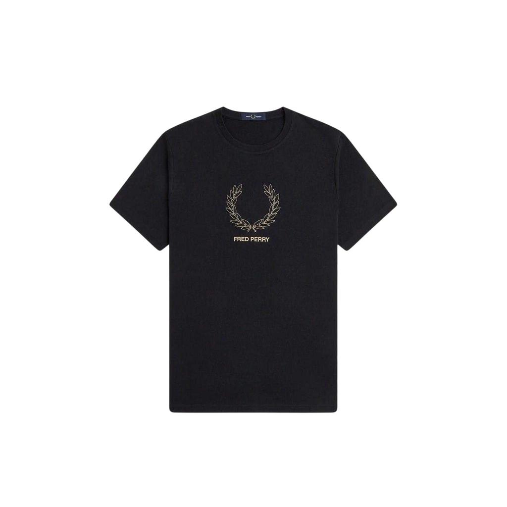 Fred Perry Mens Wreath Logo Regular T-Shirt