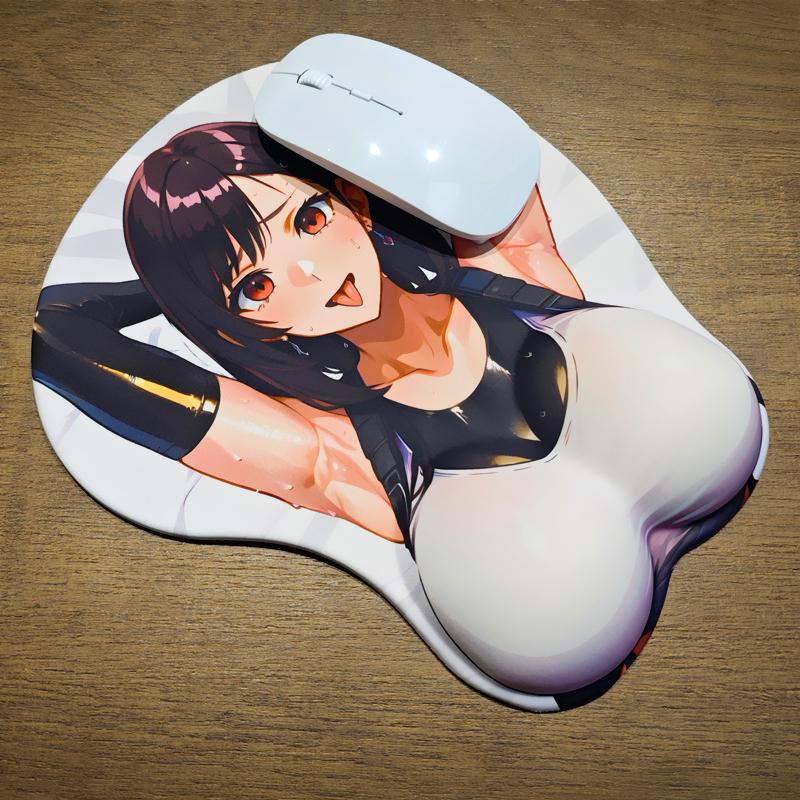 

Tifa 3D Silicone Wrist Rest Mouse Pad Kawaii Desk Pad Use Ergonomic Gaming Pad 26x21x2.8 cm