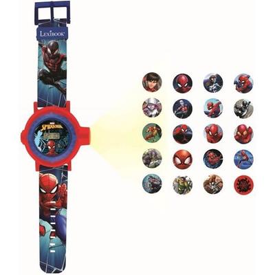 Spider-Man Projektionsuhr mit LEXIBOOK – 20 Bilder – Verstellbares Armband – Ab 3 Jahren