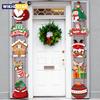 Merry Christmas Hanging Door Banner Santa Claus Snowman Couplet Christmas Decorations For Home Xmas Gifts Navidad New Year Noel