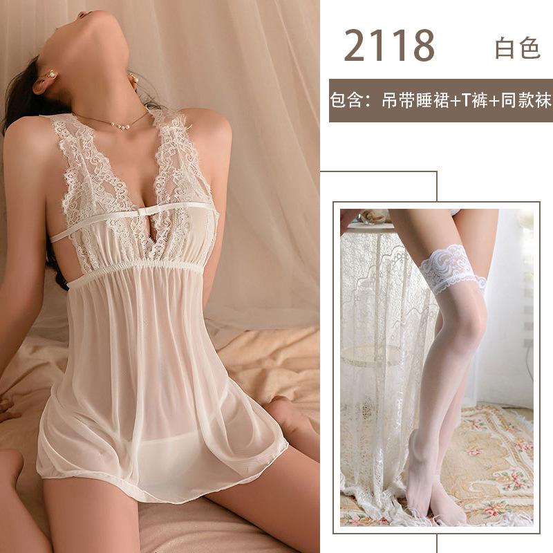 Sex women summer pure desire stimulation sex underwear lace backless perspective breast temptation