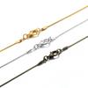 5M/Lot 1MM Rhodium Color Necklace Chains Red Copper Snake Chain Handmade For DIY Jewelry Making Findings Materials Supplies