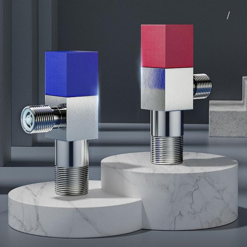 Versatile Water Shut Off Valves Convenient Shut 1/4 Thread Angle Stop Valves Suitable for Kitchen Bathroom & Toilet