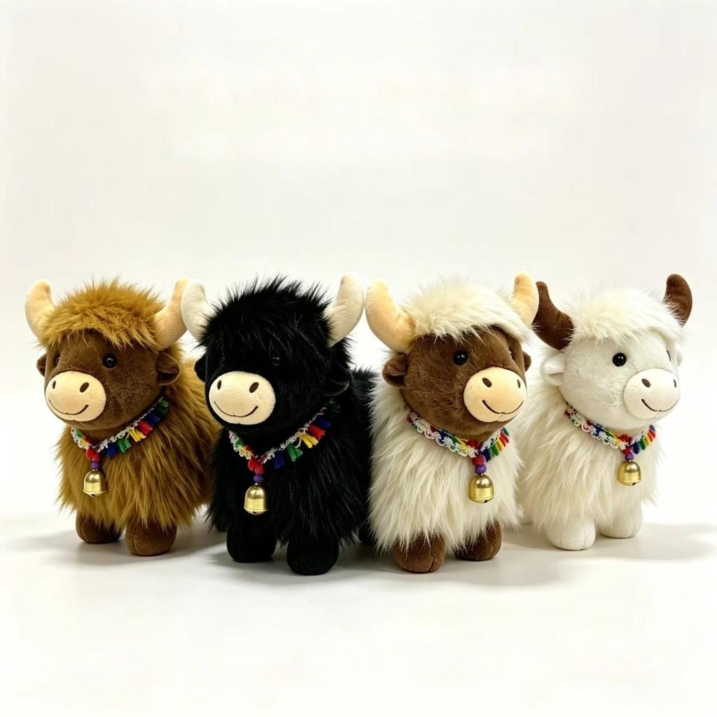 Soft Cute Yak Plush Toy Hanging Animal Decor For Kids And Teens