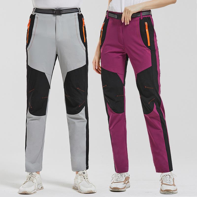 Men's Summer Quick-Dry Outdoor Pants, Waterproof Stretch, Mountaineering, Plus-Size Women's Thin Spring/Autumn Sportswear.
