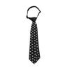Cravates Prétiées pour Étudiants Look Preppy Épingle Décorative Rivets Métalliques Cravate Sombre Accessoires de Cou