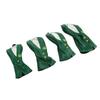 4Pcs Golf Head Cover Set Wood Club Waterproof PU Accessories Green Jacket Pattern Thickened Plush