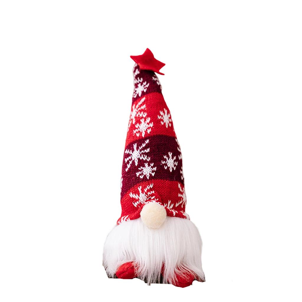 Christmas Decorations, Faceless Doll, Glowing Forest Old Man, Snowflake Knitted Hat