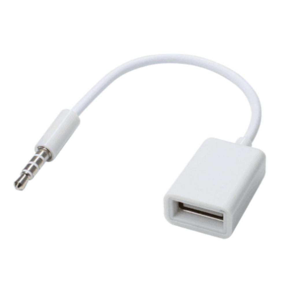 AUX Audio Usb Female To 3.5mm Car Audio Cable 3.5MM To USB Female Adapter Cable  USB Flash Drive