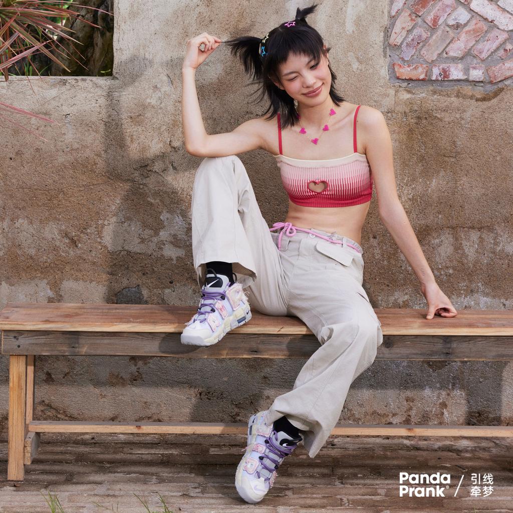 Nike Air More Uptempo Vintage Basketball Shoes Women's Mid top White/Purple/Pink FJ1387-001(TeamH-S-BOX)