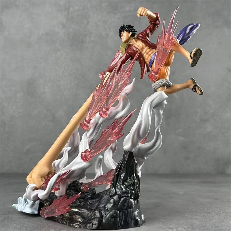 30cm One Piece Luffy Gk Figure Gear Third Long Arm Rifle Battle Form Enies Lobby Arc Collectible Desktop Ornament Boxed Statue