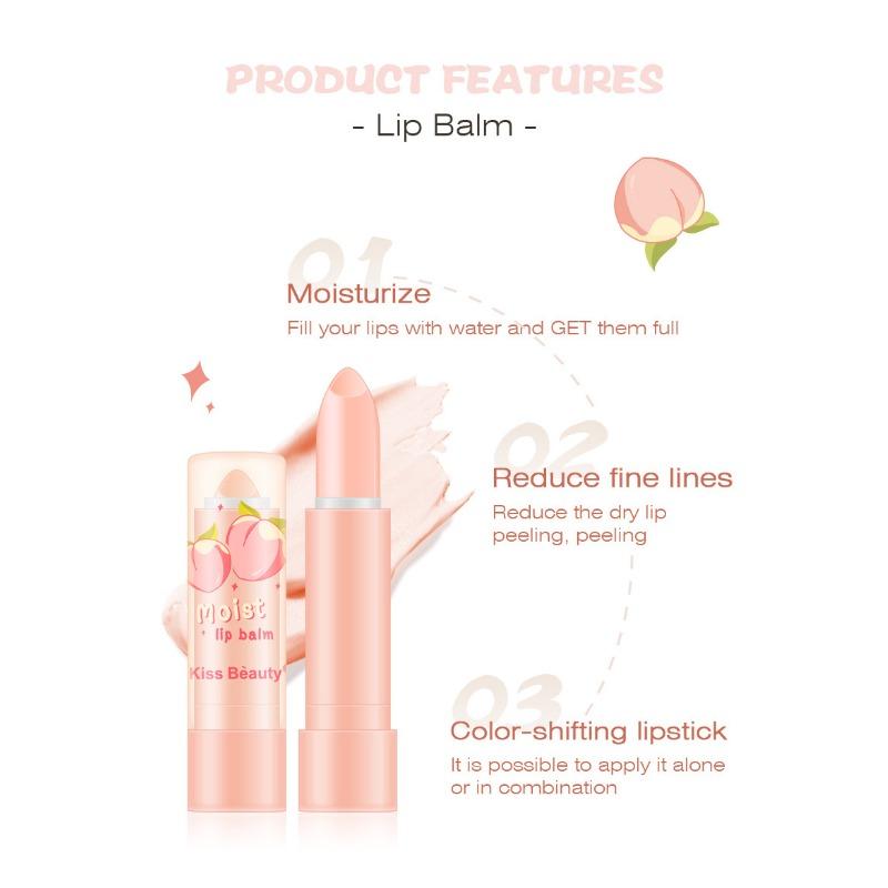 Peach Lipstick Transparent Jelly Colorless Lipstick Repair Non-stick Cup Lipstick