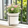 Suport pentru plante cu balustradă Suport pentru ghivece de flori pe balustradă Instrument de agățare verticală pentru ghivece de plante fără unelte pentru plante de exterior Se potrivește gardurilor Deck-urilor Grădinilor Terase