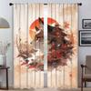 Home Interior Curtains for Camera Japanese Animals Modern Living Room Curtains 2 Pieces Partition Blackout Curtain Shades Child