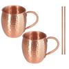 350Ml 12Oz 100% Copper Moscow Mule Mug Durable Coppery Beer Mug Coffee Mug Milk Cup Pure Copper Cocktail Whiskey Glass Drinkware