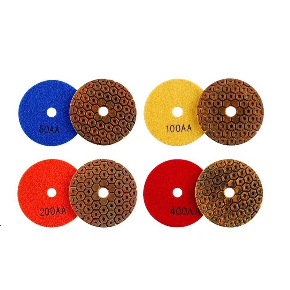 4 Inch Super-Diamond Polishing Pads Copper-Bond Wet For Granite Marble Concrete