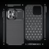 Suitable for Ip16pm Carbon Fiber Textured Phone Case, Apple 16 Fully Wrapped Frosted Anti-drop Protective Case Soft
