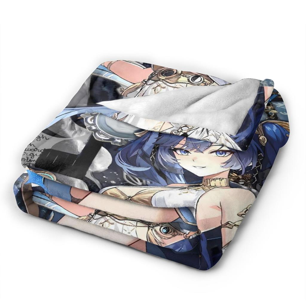 Warm Soft Blankets Camping Iuno Wuthering Waves Game Throw Blanket  Flannel Bedspread For Bedroom Fluffy Sofa Bed Cover