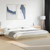 VidaXL Bed Frame with LED Lights Sonoma Oak 180x200cm Engineered Wood, Bedroom Furniture, Bed Base, Pallet Bed, Bed, Double 3281079