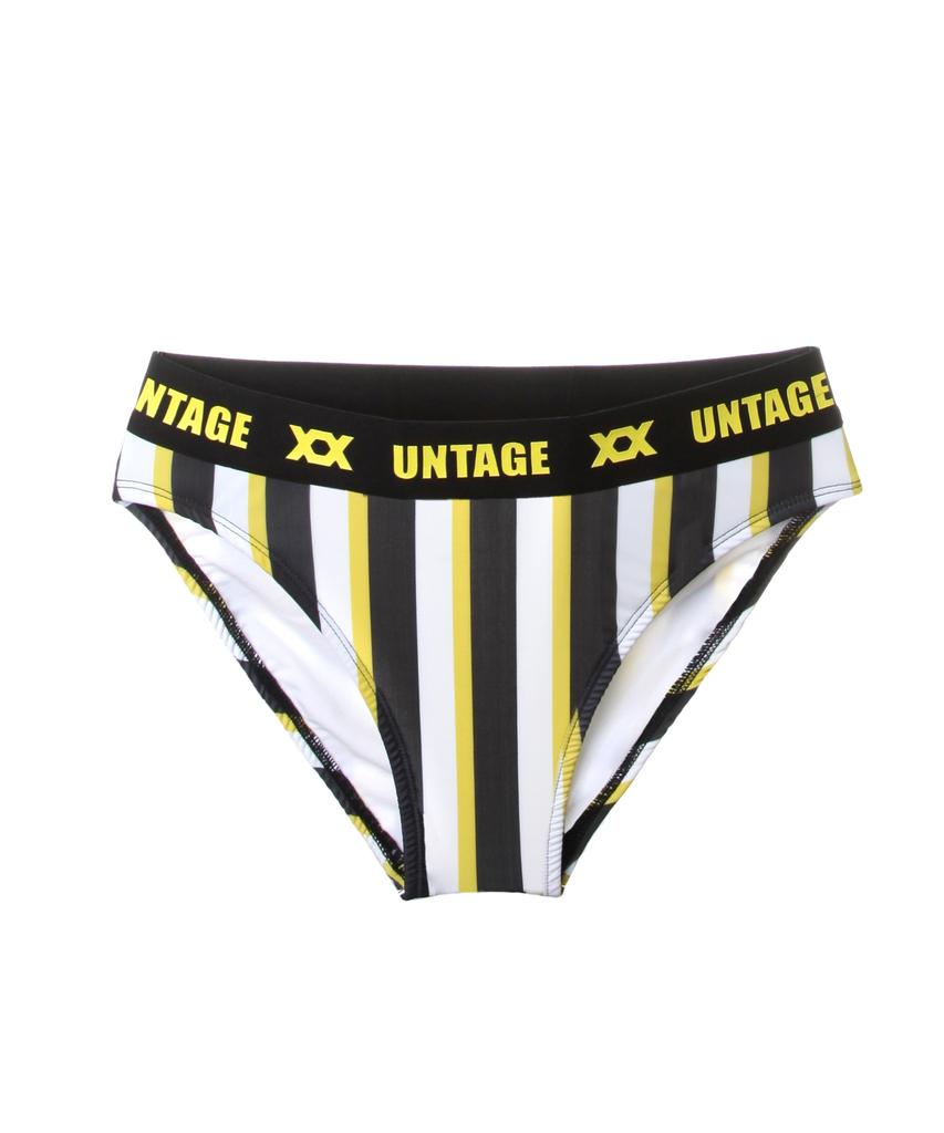 UNTAGE Uws-Ss17 Striped Bikini Pants [Yellow(Woman)]