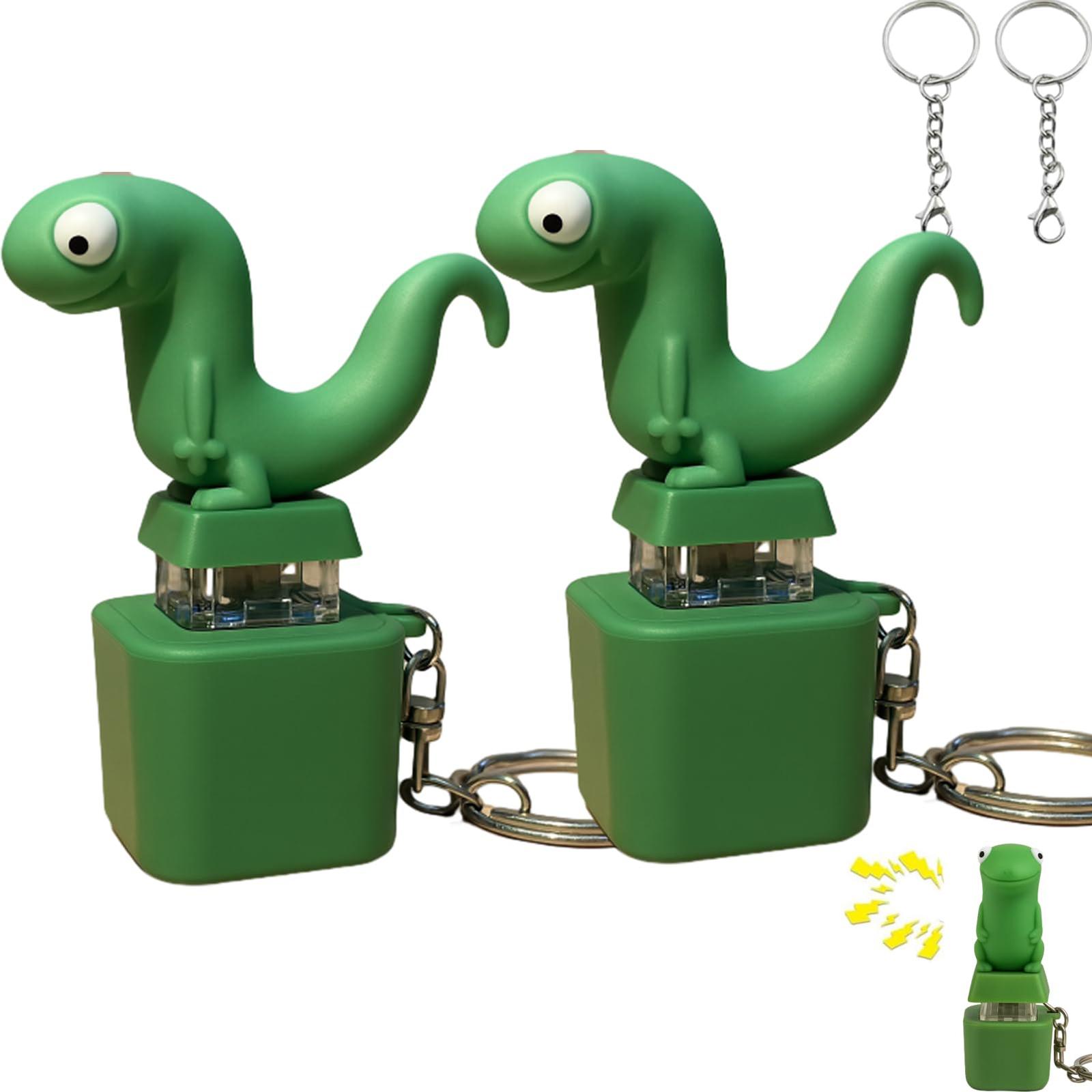 

Брелок-кнопка в виде ящерицы, Звуковая кнопка, Забавный перезаряжаемый брелок в виде животного с разноцветными огнями, Забавная портативная игрушка для снятия тревоги One Size