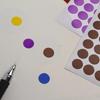 4Sheets 10mm Round Stickers Assorted Colors Colored Sticker Dots Coding Circle Dot Labels Diameter