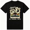 Vintage Made in 1983Edition  Birthday Gift T-Shirt Women Retro Casual Short Sleeve