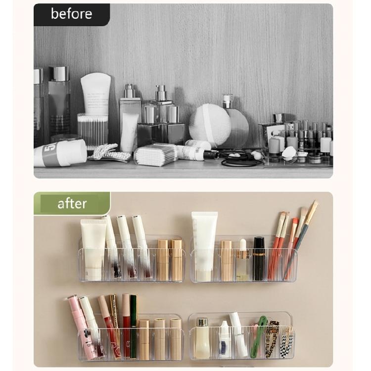 Waterproof Mirror Cabinet Organizer Wall Mounted Bathroom Storage Plastic Shelf For Cosmetics Space Efficient