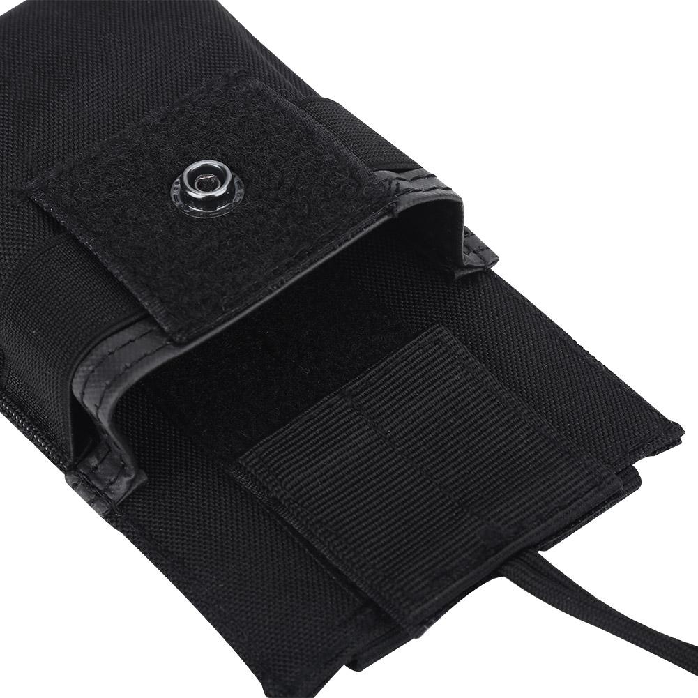 Portable Nylon Walkie Talkie Bag Pouch Radio Holder Case for Outdoor Sports Black