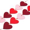 Felt Heart-Shaped Hanging Decoration, Love Banner, Suspended Red Heart, Birthday Party, Wedding, Valentine's Day Decorations
