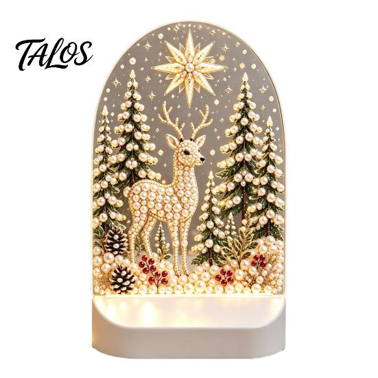 Holiday Gifts for Friends Christmas Pearl Light Ornaments Home Decor, Acrylic LED Decorative Colleagues Lamp with Soft Glow Bedroom Bookshelf