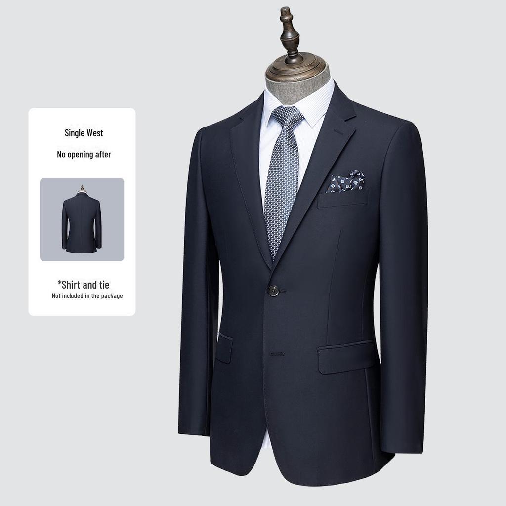 High-End Grå Ull Herre Businessdressjakke