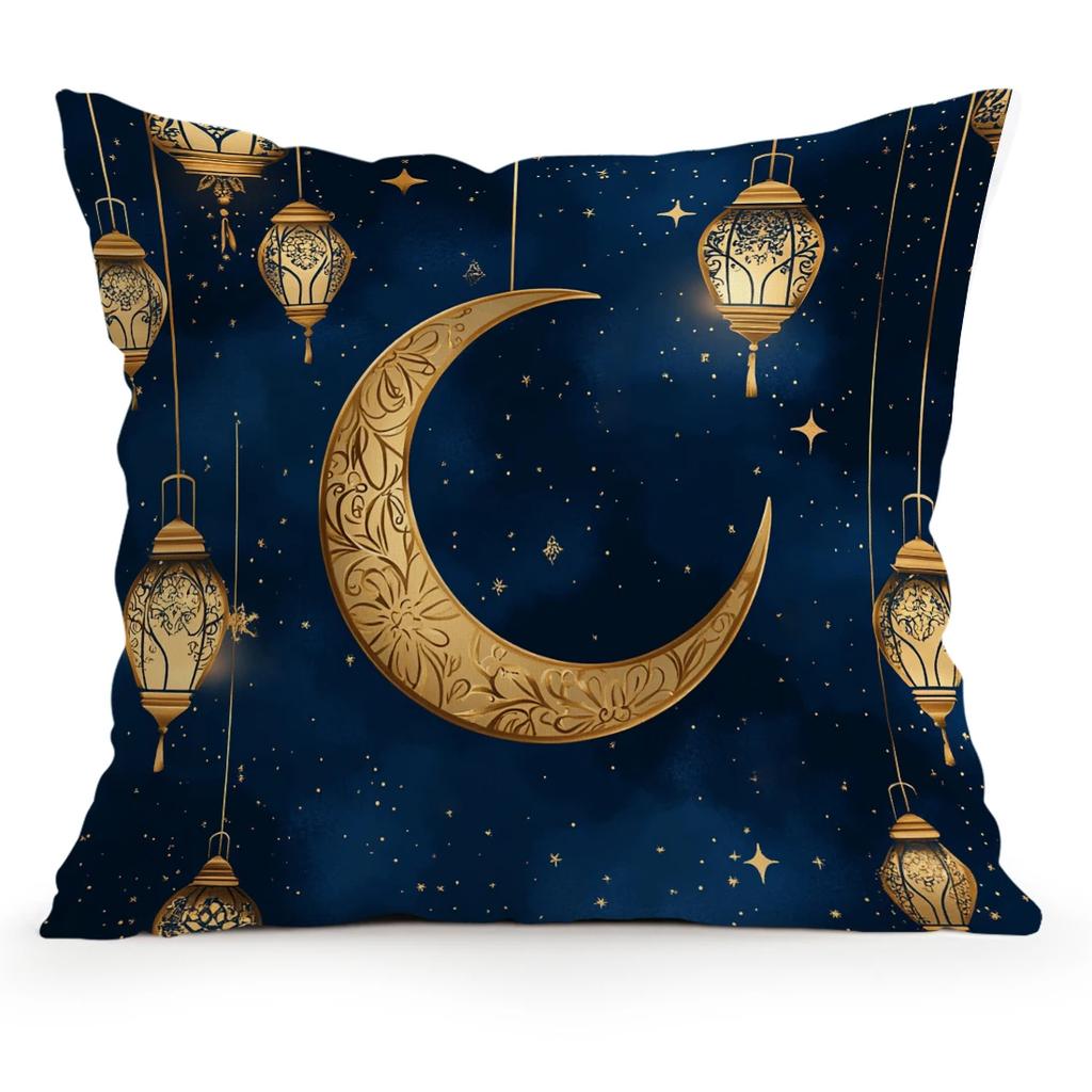 Ramadhan festival blue night starry sky Cushions Pillowcase Polyester Cushion Cover Throw Pillow Pillowcover Home Car Sofa Decor