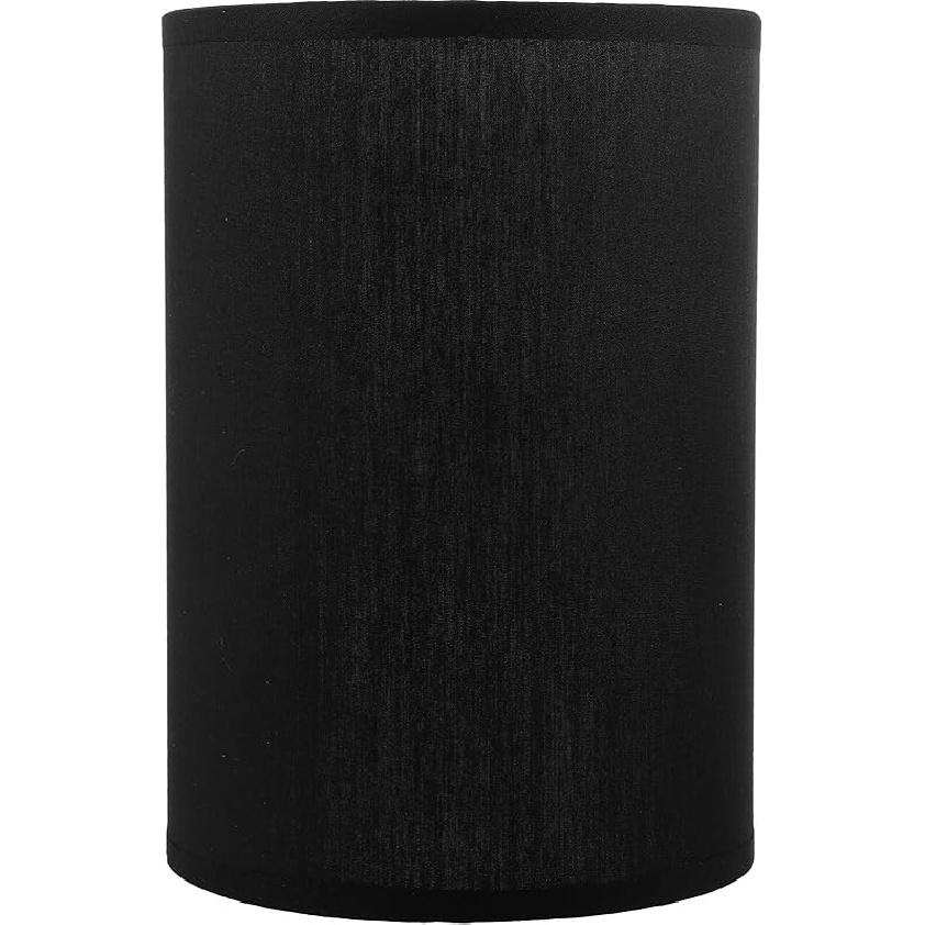 

Lamp Shade Round Burlap Lampshade for E27 Bulbs Decorative Lamp Cover for Living Room Bedroom Study чёрный