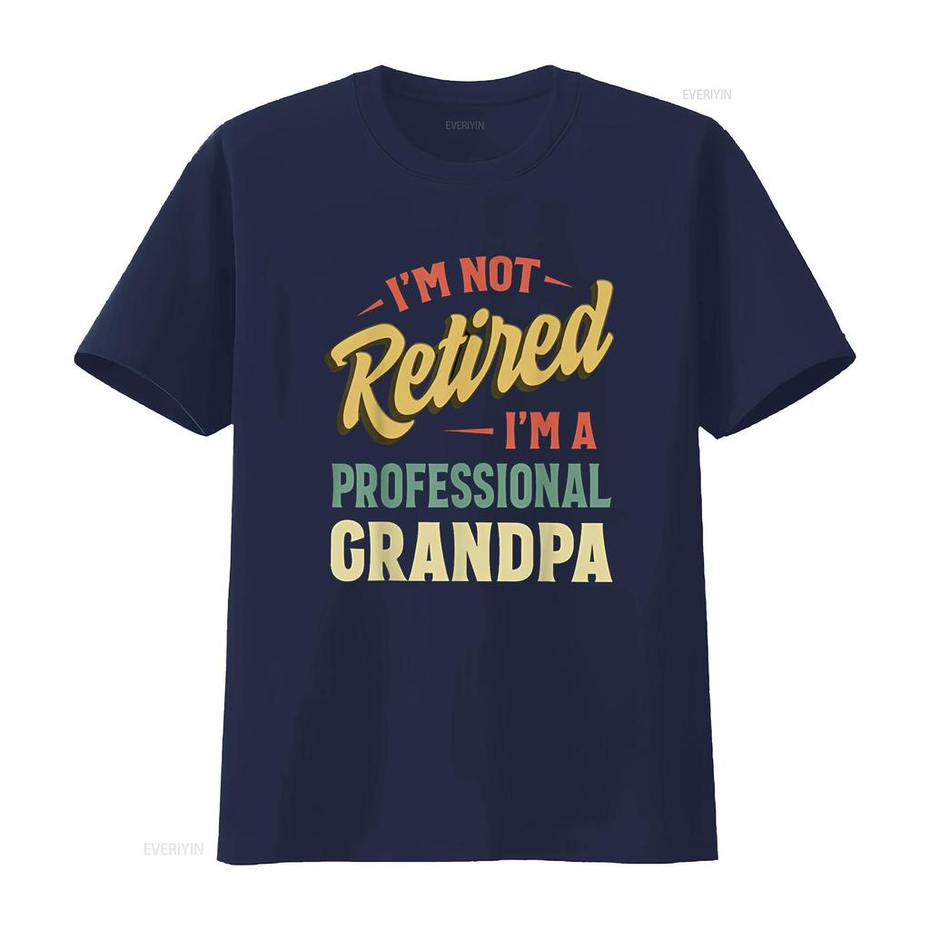 Grandpa T Shirt For Men Funny Fathers Day Retired vintage Washed Stylish designer clothes Slightly Casual Comfortable