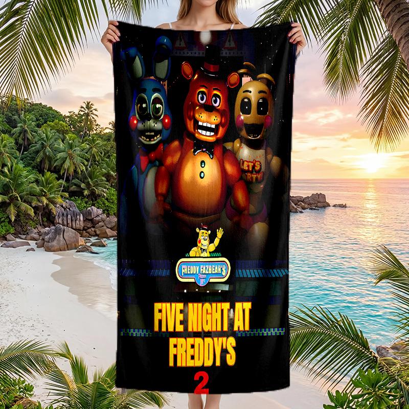 Freddy Bear Fashion Beach Towel: Ideal for Summer Adventures Soft, Absorbent and Quick Drying Suitable for Swimming and Bathing