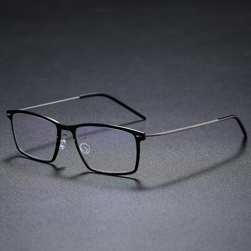 Unisex Retro Pure Titanium Screwless Glasses Frame for Myopia - Celebrity Style 6544