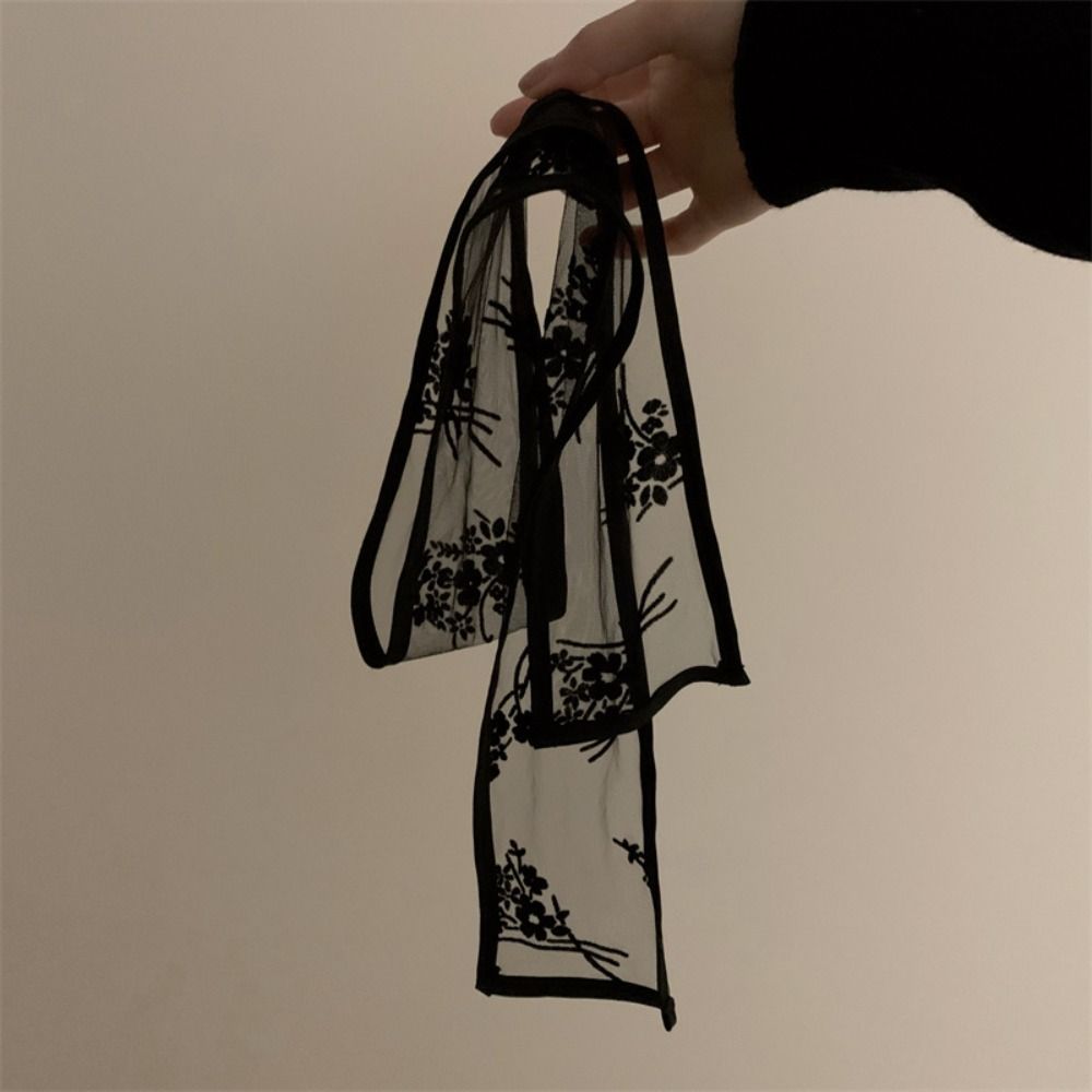 Sweet Hair Band Neckerchief Y2k Head Scarf New Flower Lace Neck Strap