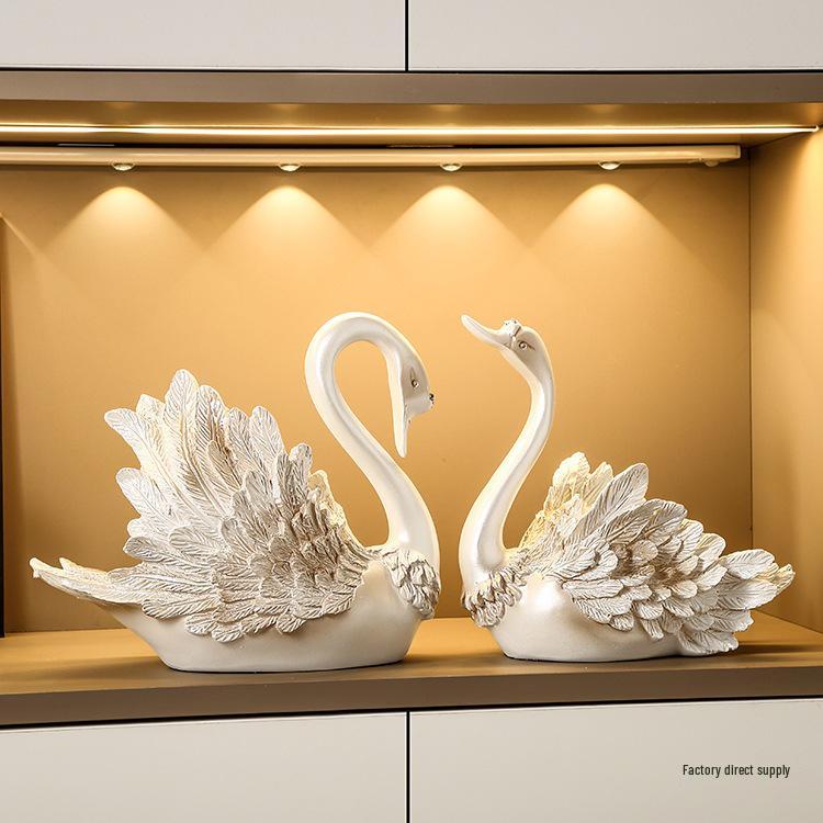 Swan Wine Rack Ornament - Elegant Display for Living Room or Dining Cabinet