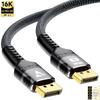 16K DP-Kabel 8K@120Hz/60Hz 4K@240Hz 80Gbps Displayport 2.1 HDR Video-Audio-Kabel für Laptop Xbox Projektor Gaming-Monitor