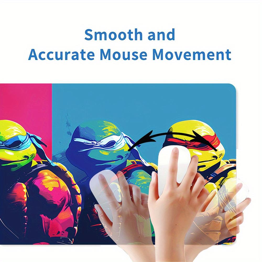 1pc Large Gaming Mouse Pad, UV Reactive Non-Slip Desk Mat, Washable PolyesterNinja, Turtles, HeroesComputer Pad with Vibrant Game Machine Pr
