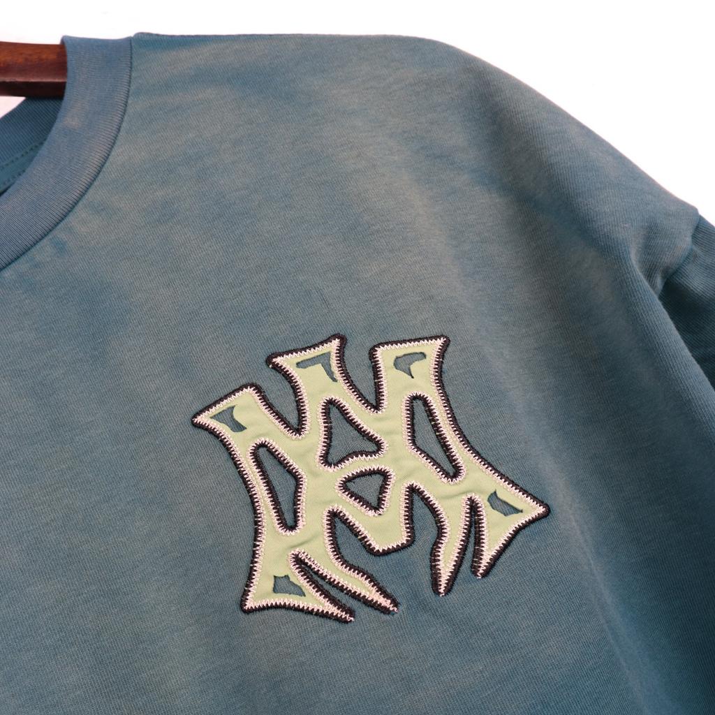 2253 Amiri 2025 Sommer Ny Herre- og Dame Løs Vasket Vintage Stor T-skjorte Par T-skjorte