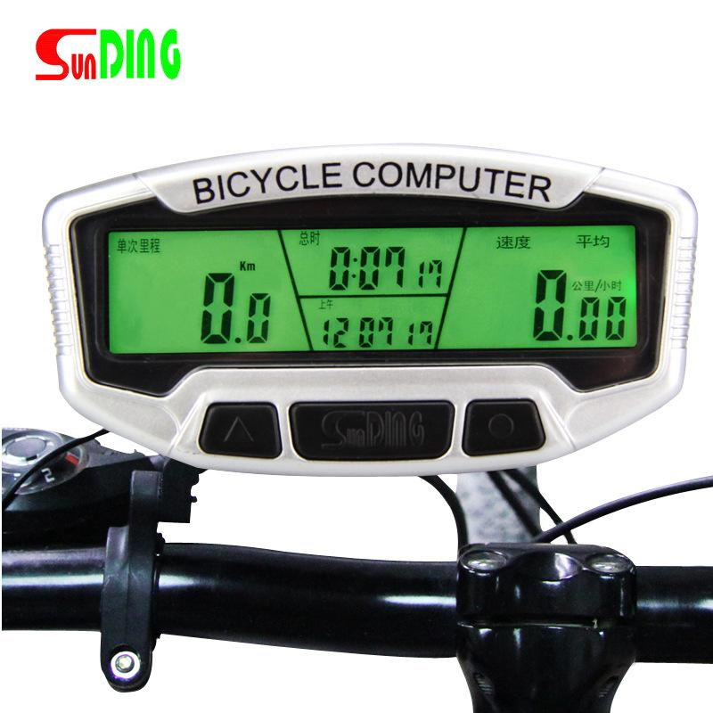 Bicycle Double Control Code Table SD-558C Wireless Luminous OdomWaterproof LCD Digital Bike Computer Display Bicycle Odometer