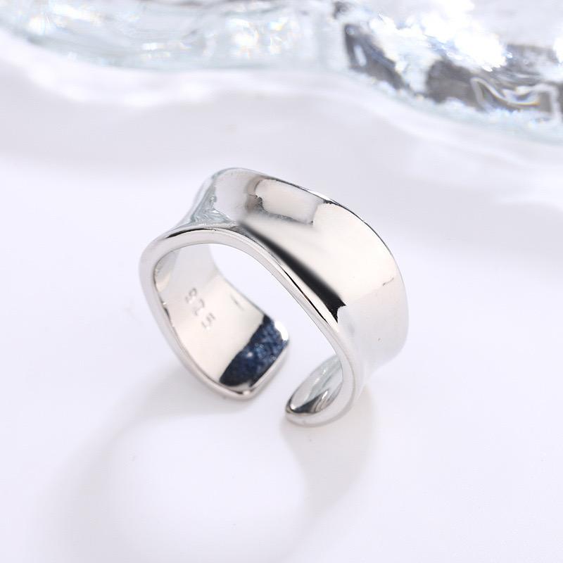 BF CLUB Silver Color Rings for Women Fashion Geometric Handmade Irregular Vintage Simple Ring Party Christmas Gift