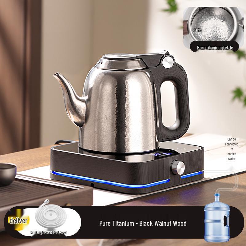 

Automatic Titanium Electric Kettle & Tea Table: Keeps Water at Perfect Brewing Temperature