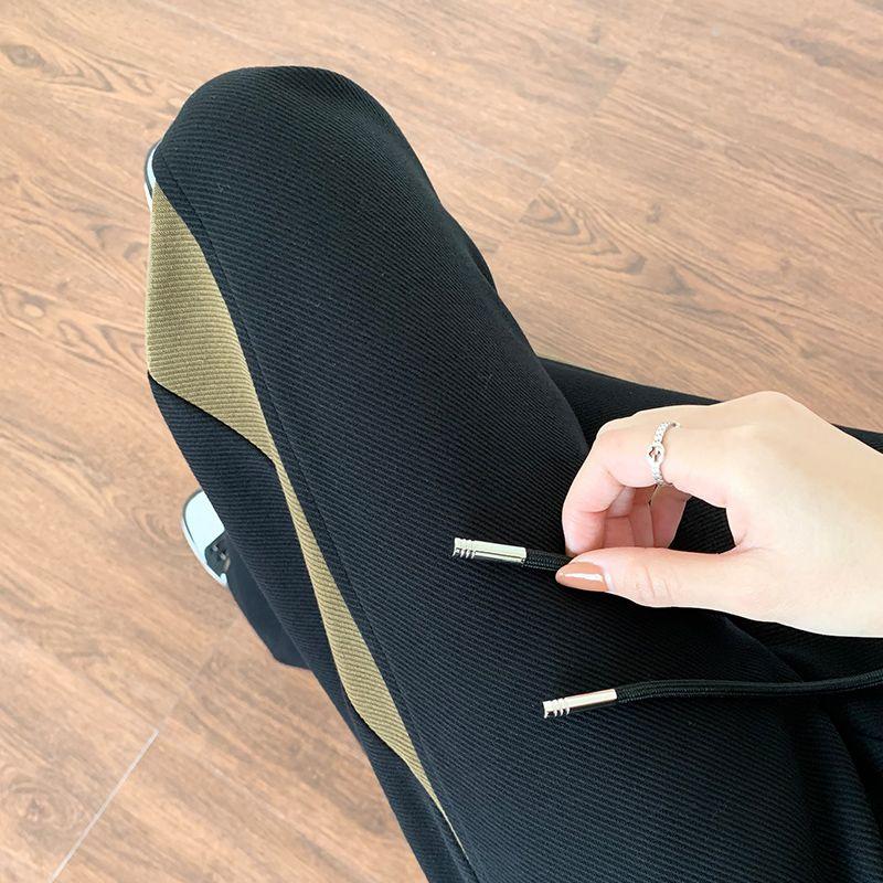 Spliced Sweatpants Sweatpants Women Spring Banana Pants Loose Wide-Legged Harlem Pants Designed Trousers