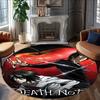 1pc D-Death Note  Carpet, Round Rug, Comfortable, Suitable for Entryways, Living Rooms, Office, And Bedrooms, Christmas Decoration