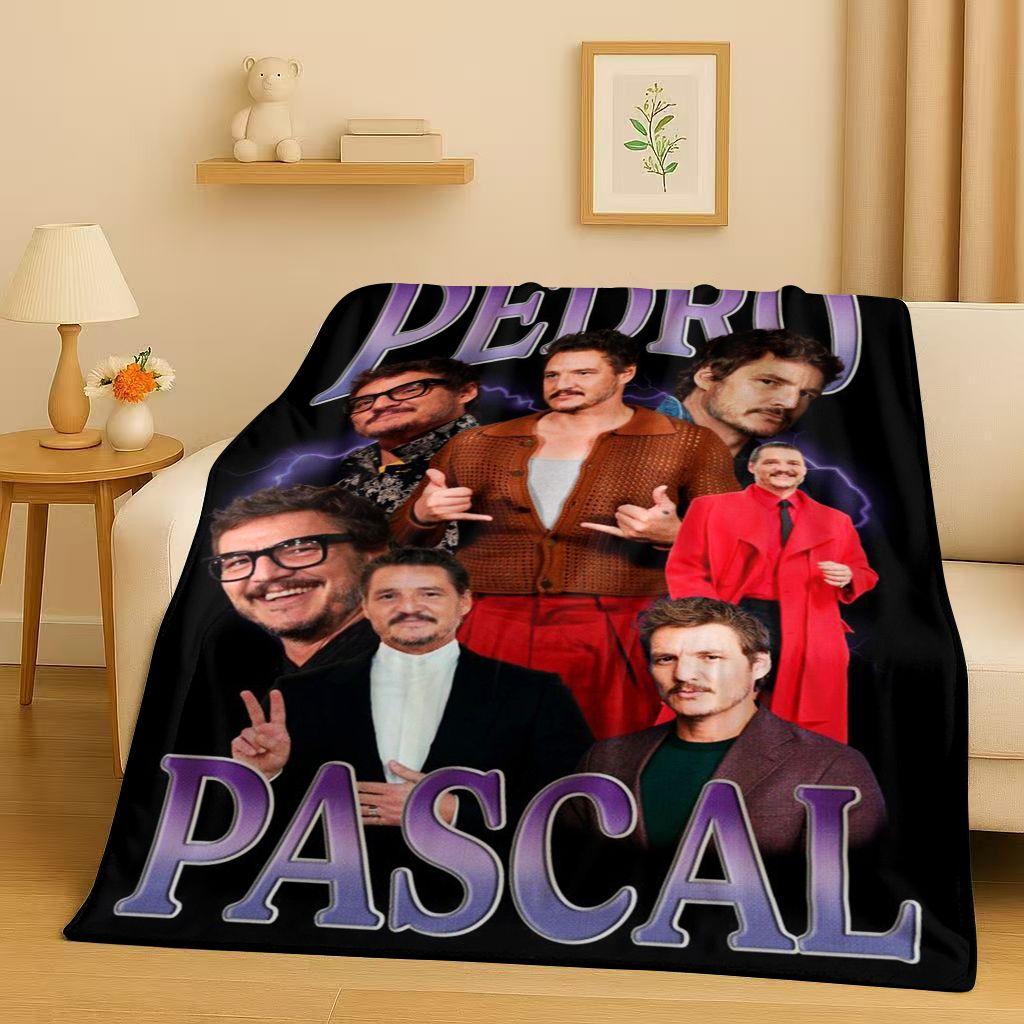Fashion Pedro Pascal Handsome Actor Flannel Blanket,Ultra Soft Warm Plush Throw for Home Bedroom Bed Sofa Cover Kids Picnic Gift
