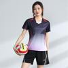 Unisex Badminton Sport Set Short Sleeve Top Shorts Men Women Kids Athletic Wear