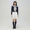 Lap Stripe Shawl Set Round Knit As1kh263